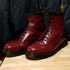 Cherry Red Dr. Martens 8 Eyelet 1460 Smooth 13US